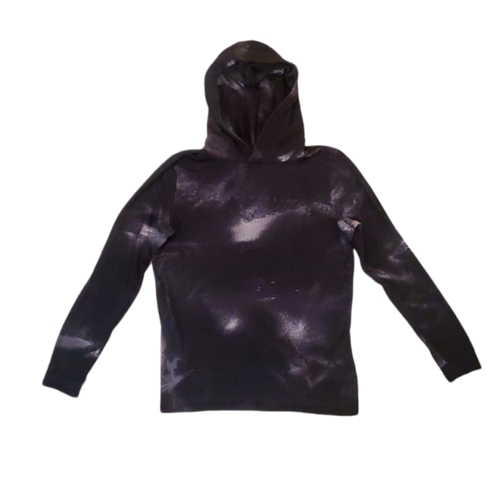 Abercrombie & Fitch Kids‎ Black White Tie Dye Pullover Hoodie Size 16/ XL